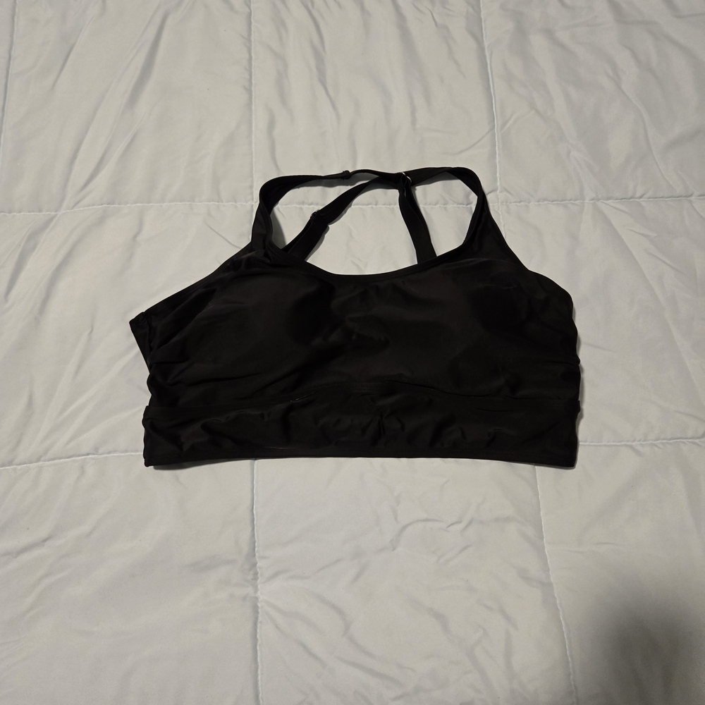 Torrid Black Swim Sports Bra Racerback